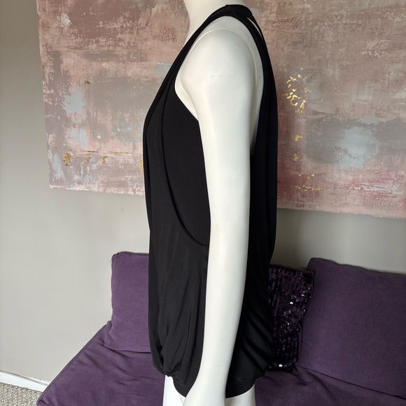 Vintage Marciano Elegant Black Draped Layered Tank with Racer Back M‎ - Picture 9 of 16